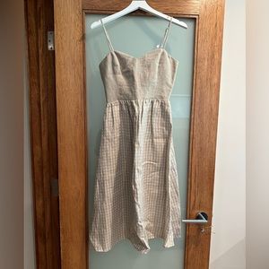 Reformation Linen Oatmeal Dress / Size 2